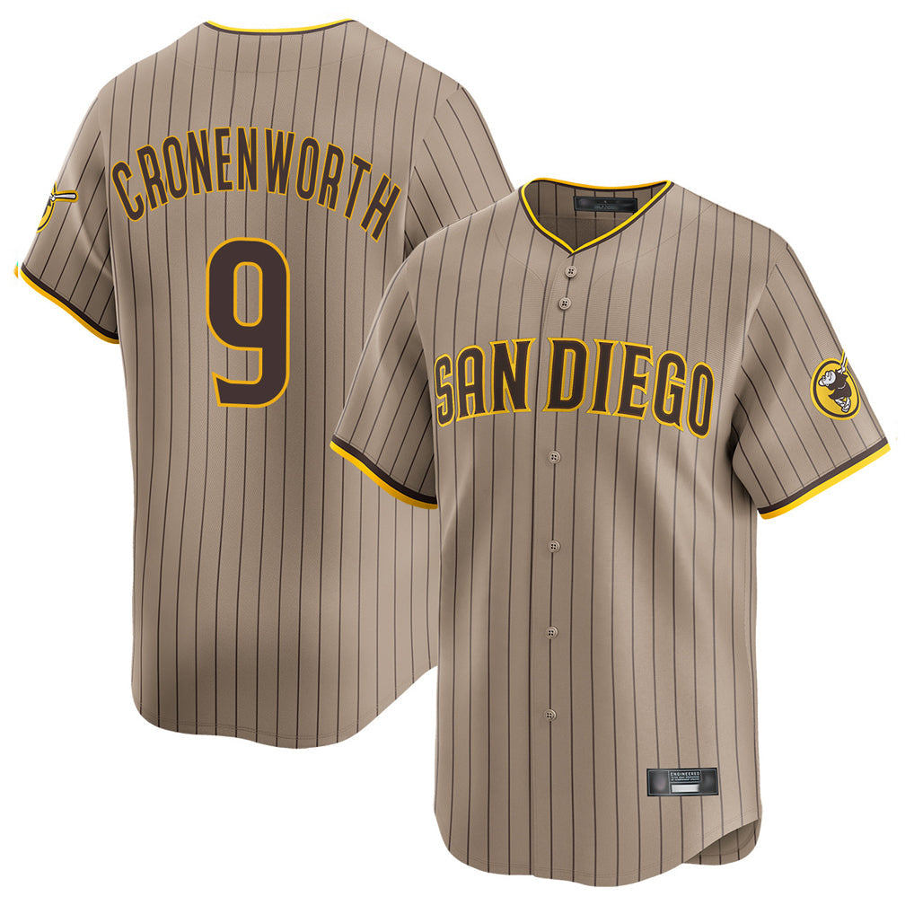 Fenge S.Diego Padres #9 Jake Cronenworth Player Khaki Home Limited Stitched Jerseys
