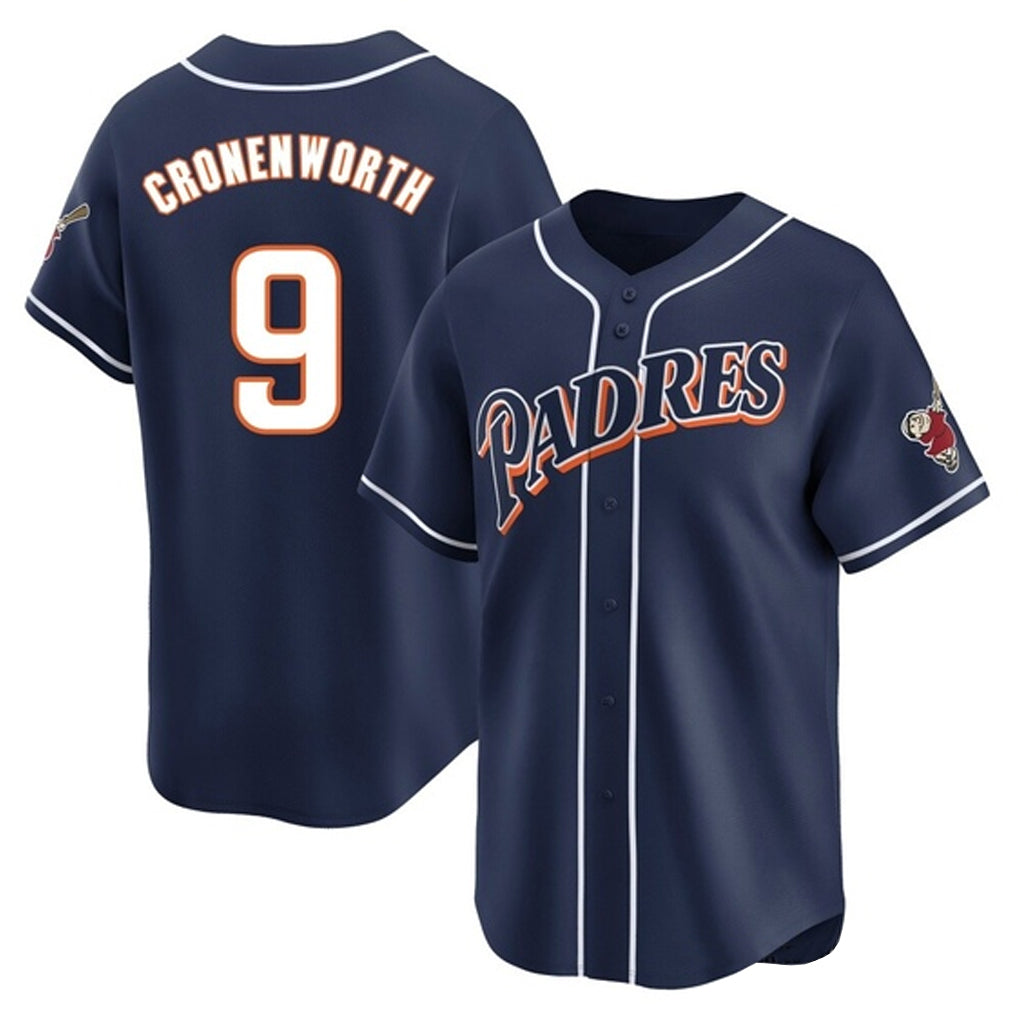 Fenge S.Diego Padres #9 Jake Cronenworth Player Navy Cooperstown Collection Limited Home Stitched Jerseys