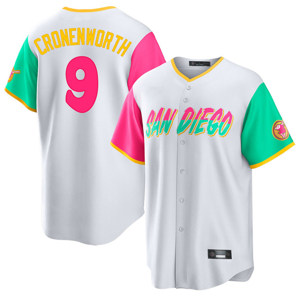Fenge S.Diego Padres #9 Jake Cronenworth Player White City Connect Home Game Stitched Jerseys