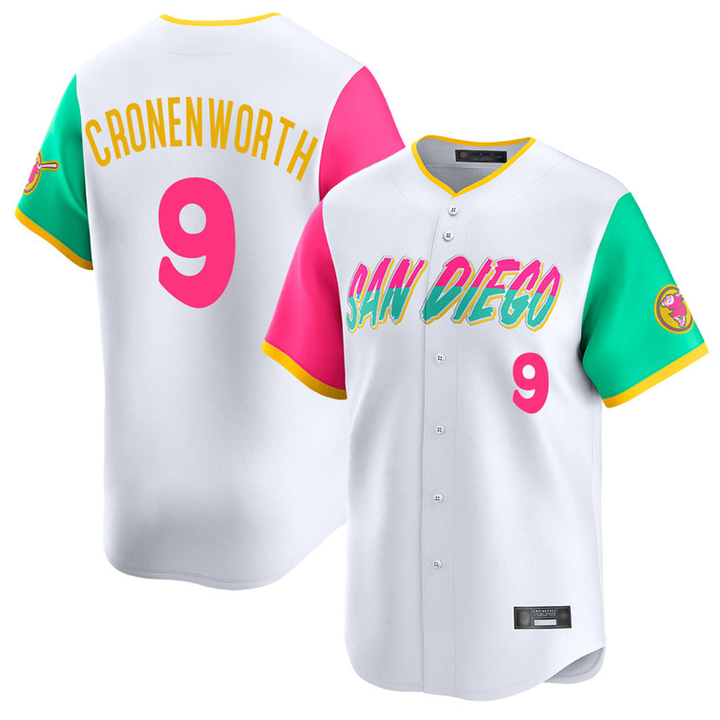 Fenge S.Diego Padres #9 Jake Cronenworth Player White City Connect Home Limited Stitched Jerseys