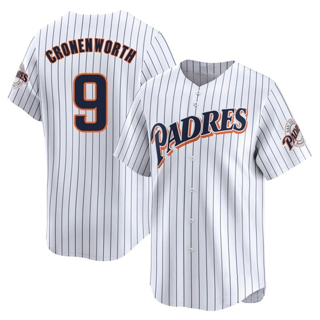 Fenge S.Diego Padres #9 Jake Cronenworth Player White Cooperstown Collection Limited Home Stitched Jerseys