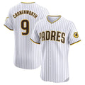 Fenge S.Diego Padres #9 Jake Cronenworth Player White Home Limited Elite Stitched Jerseys