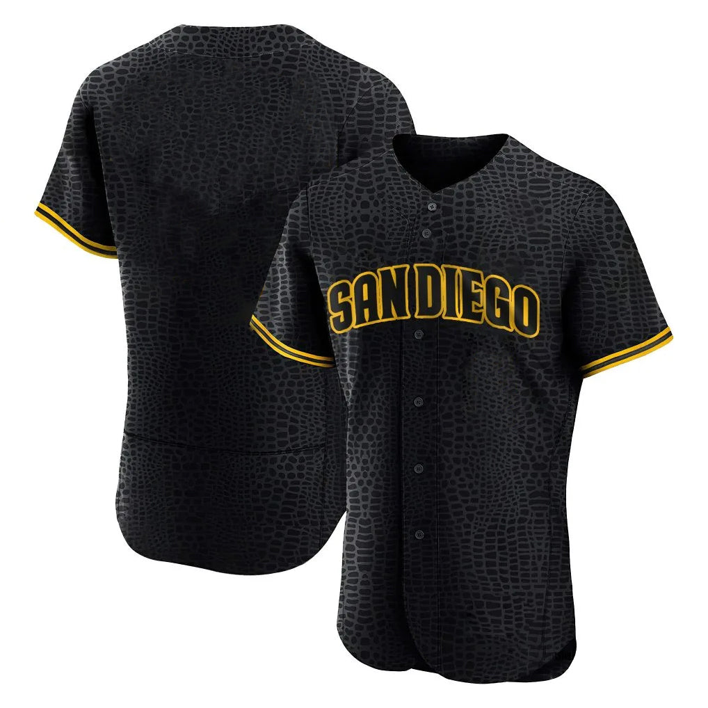 Fenge S.Diego Padres Blank Player Black Snake Skin City Home Limited Elite Stitched Jerseys