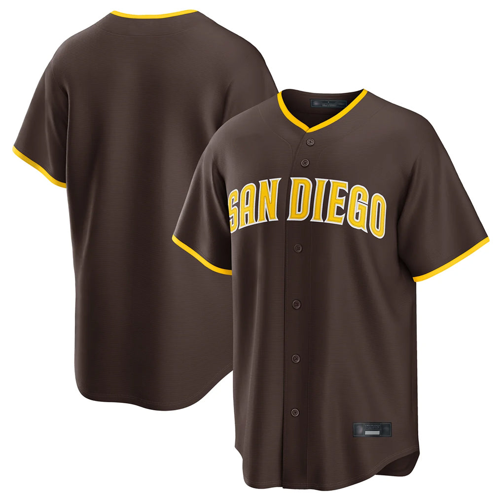 Fenge S.Diego Padres Blank Player Brown Home Game Stitched Jerseys