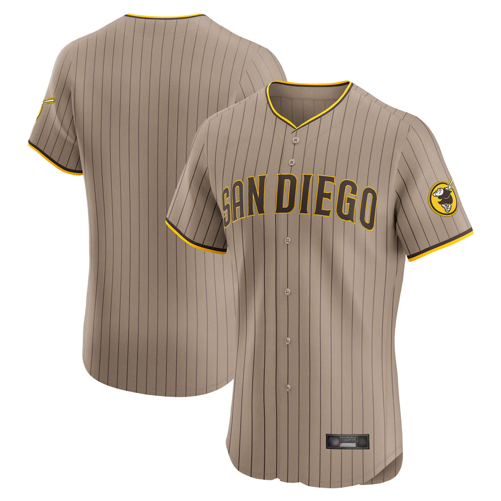 Fenge S.Diego Padres Blank Player Khaki Home Limited Elite Stitched Jerseys