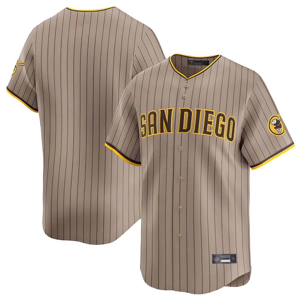 Fenge S.Diego Padres Blank Player Khaki Home Limited Stitched Jerseys