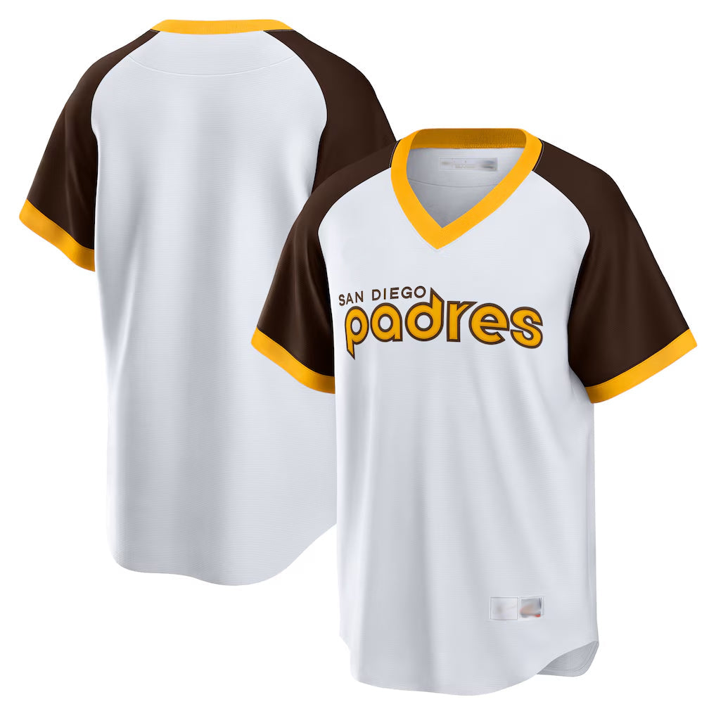 Fenge S.Diego Padres Blank Player White Home Cooperstown Collection Game Stitched Jerseys