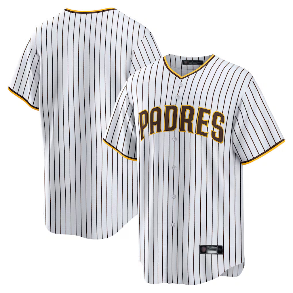 Fenge S.Diego Padres Blank Player White Home Game Stitched Jerseys