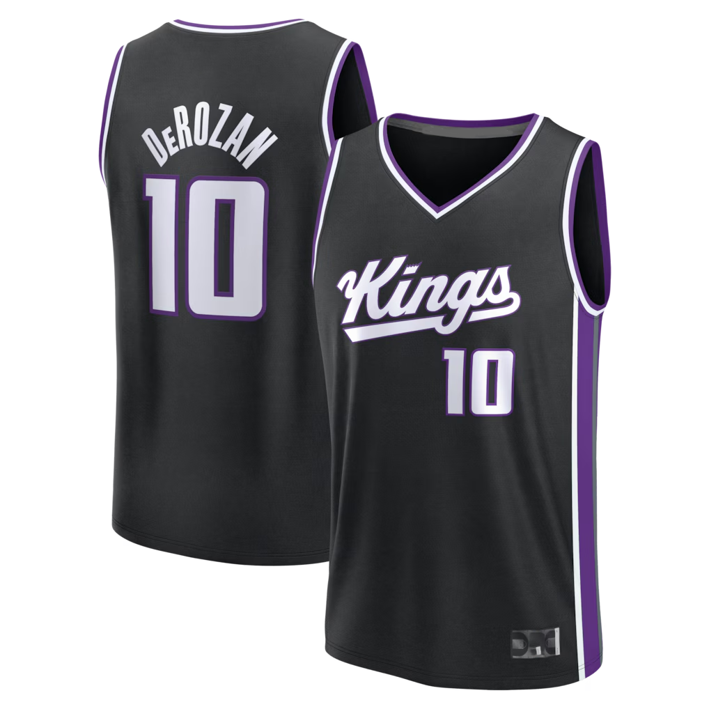 Fenge S.Kings #10 DeMar DeRozan Fanatics Black Fast Break Replica Player Jerseys - Icon Edition