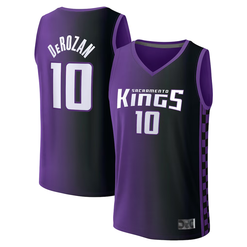 Fenge S.Kings #10 DeMar DeRozan Fanatics Purple Fast Break Replica Jerseys - Statement Edition