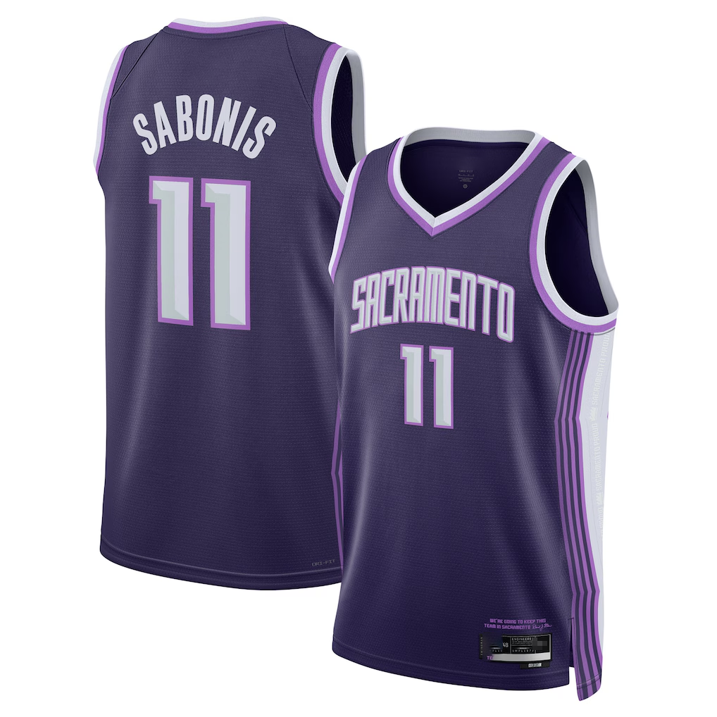 Fenge S.Kings #11 Domantas Sabonis Purple 2025-2026 Swingman Jerseys - City Edition