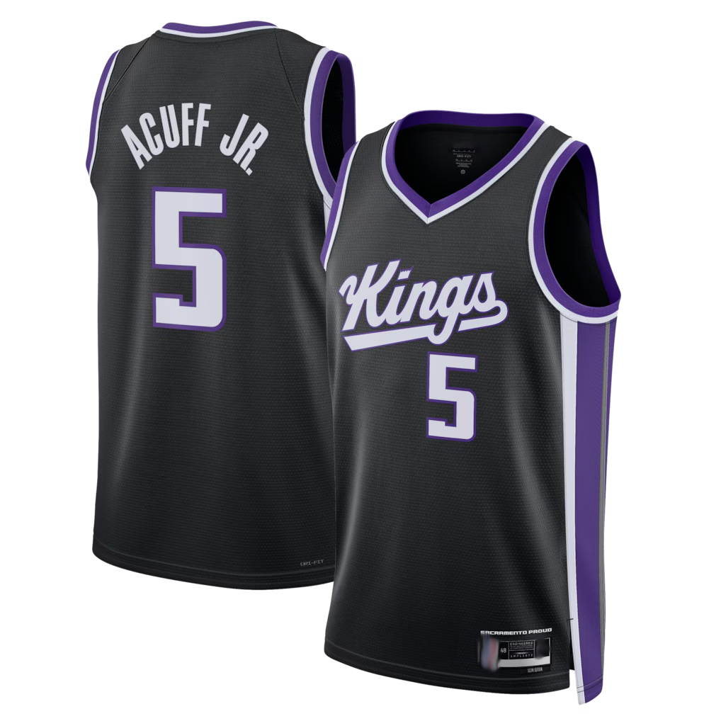 Fenge S.Kings #5 Darius Acuff Jr. Black Swingman Jerseys - Icon Edition