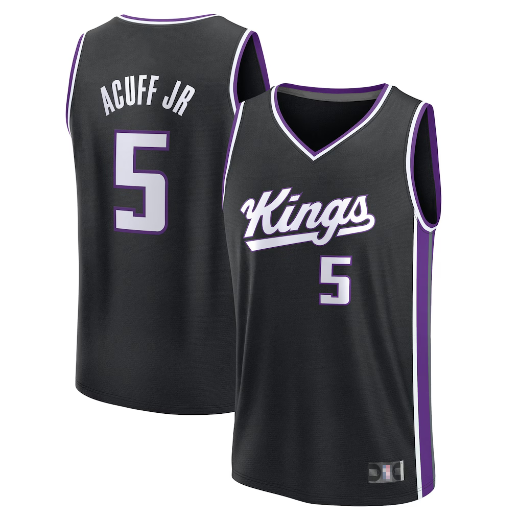 Fenge S.Kings #5 Darius Acuff Jr. Fanatics Black 2026 Draft First Round Pick Fast Break Jerseys - Icon Edition