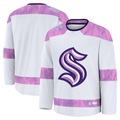 Fenge S.Kraken White 2024 Hockey Fights Cancer Practice Jerseys
