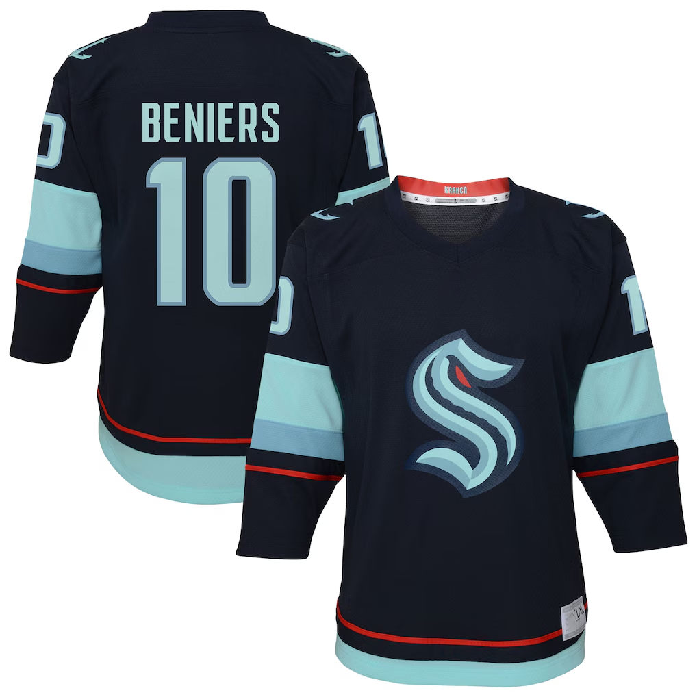 Fenge S.Kraken #10 Matty Beniers Navy Alternate Replica Player Jerseys