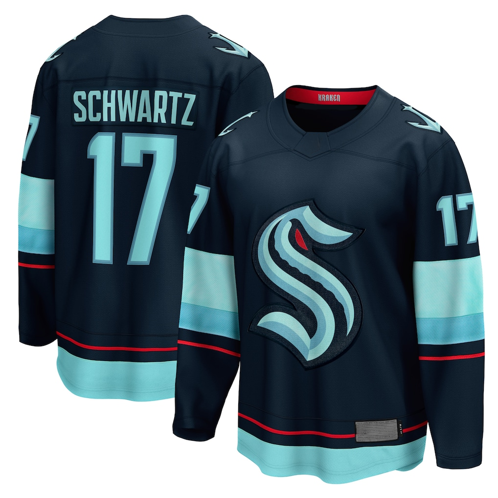 Fenge S.Kraken #17 Jaden Schwartz Navy Home Breakaway Player Jerseys