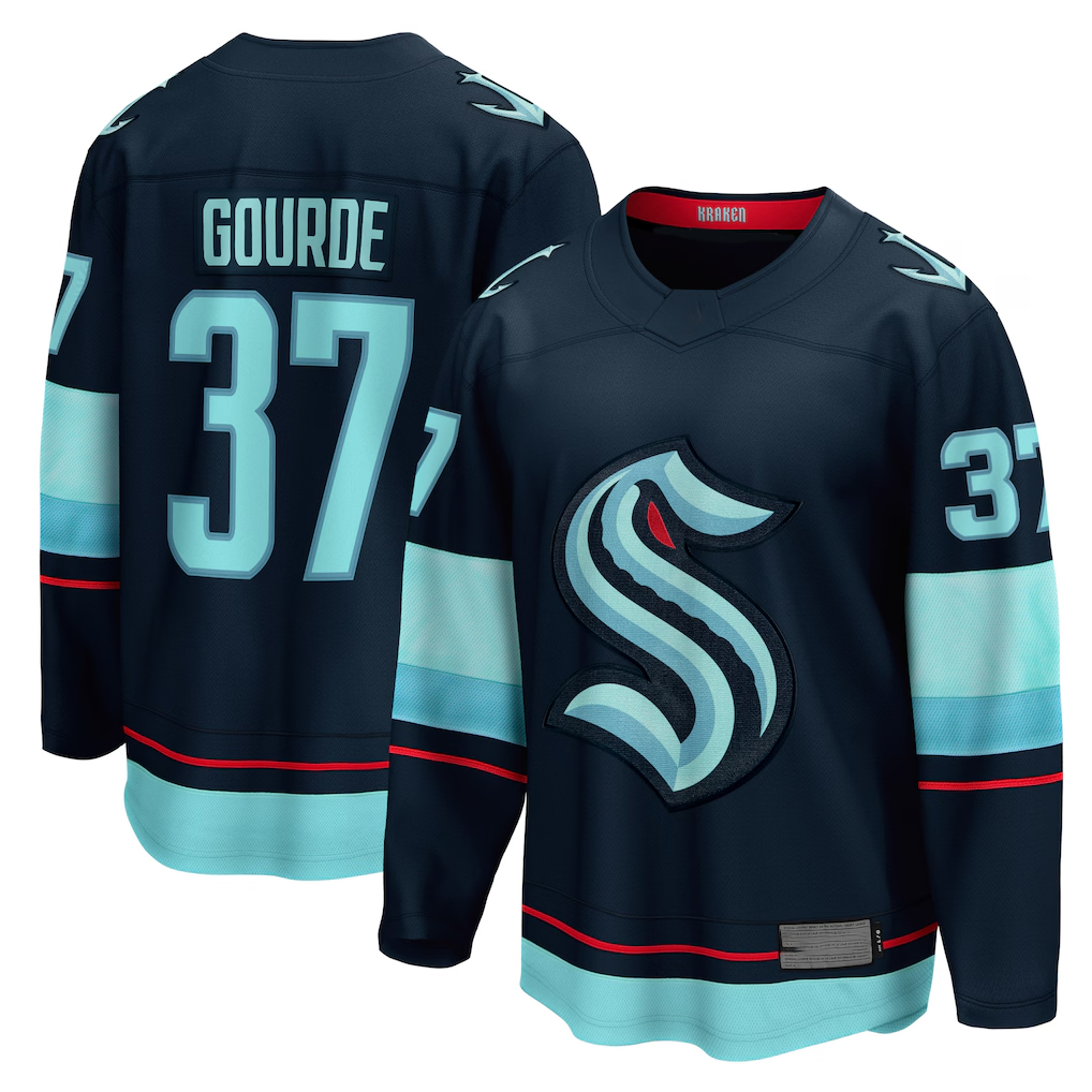 Fenge S.Kraken #37 Yanni Gourde Deep Sea Blue Home Breakaway Player Jerseys
