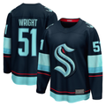 Fenge S.Kraken #51 Shane Wright Deep Sea Blue Home Breakaway Player Jerseys