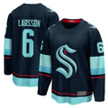 Fenge S.Kraken #6 Adam Larsson Deep Sea Blue Home Breakaway Player Jerseys