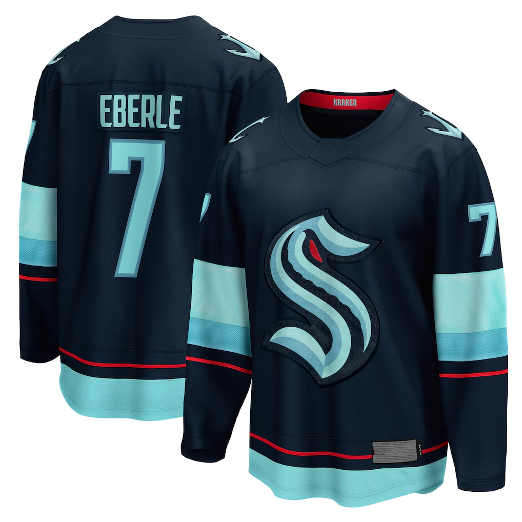 Fenge S.Kraken #7 Jordan Eberle Navy Home Breakaway Player Jerseys