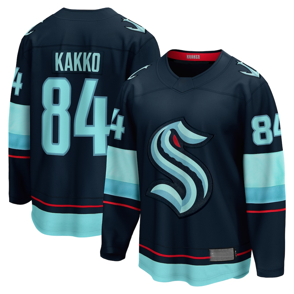 Fenge S.Kraken #84 Kaapo Kakko Deep Sea Blue Home Breakaway Player Jerseys