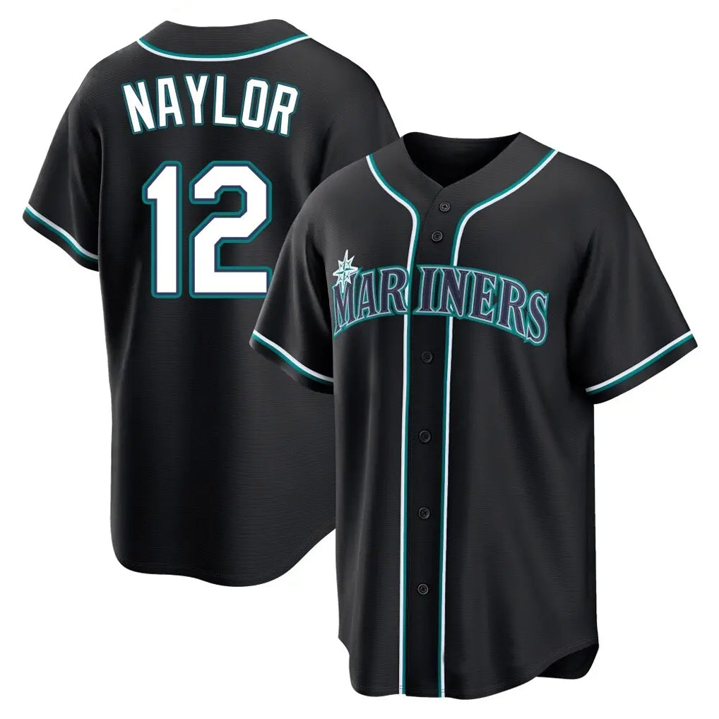 Fenge S.Mariners #12 Josh Naylor Player Black Fashion Home Limited Stitched Jerseys