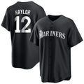 Fenge S.Mariners #12 Josh Naylor Player Black Home Limited Stitched Jerseys