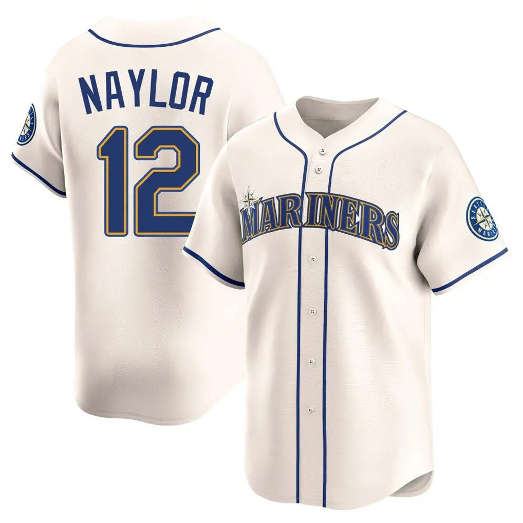 Fenge S.Mariners #12 Josh Naylor Player Cream Home Limited Stitched Jerseys