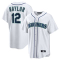 Fenge S.Mariners #12 Josh Naylor Player White Home Game Stitched Jerseys