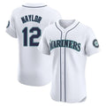 Fenge S.Mariners #12 Josh Naylor Player White Home Limited Elite Stitched Jerseys