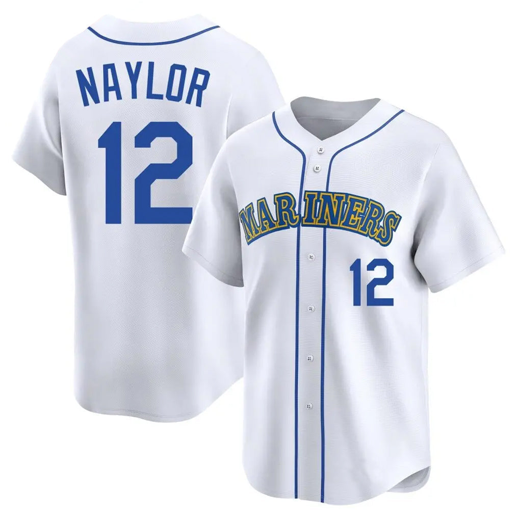 Fenge S.Mariners #12 Josh Naylor Player White Pitch Fashion Game Stitched Jerseys