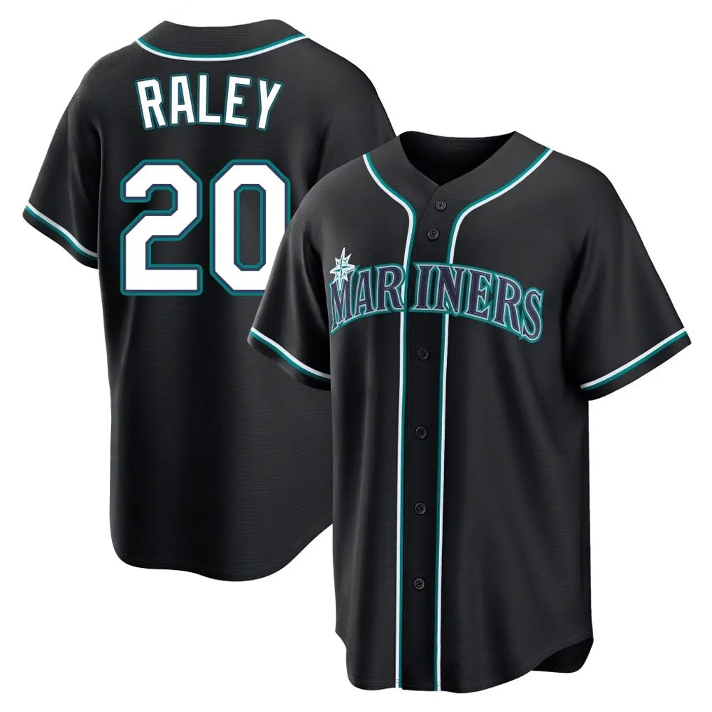 Fenge S.Mariners #20 Luke Raley Player Black Fashion Home Limited Stitched Jerseys