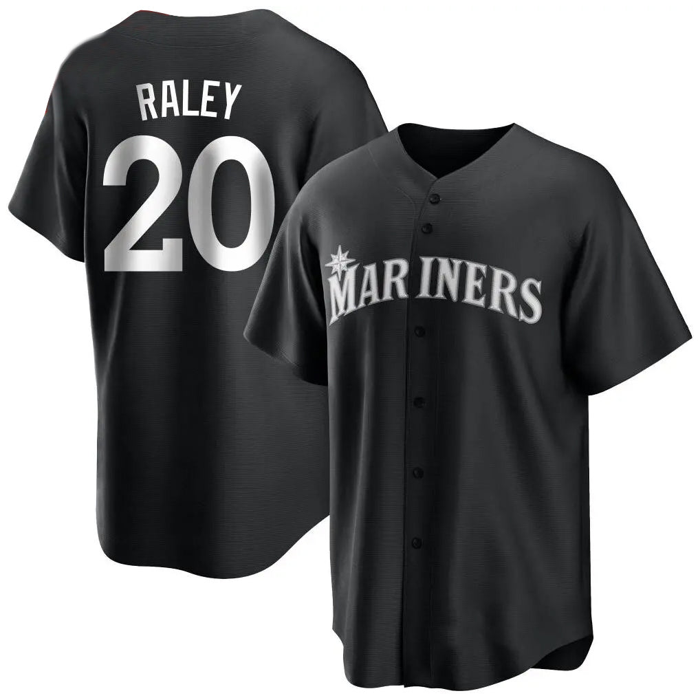 Fenge S.Mariners #20 Luke Raley Player Black Home Limited Stitched Jerseys