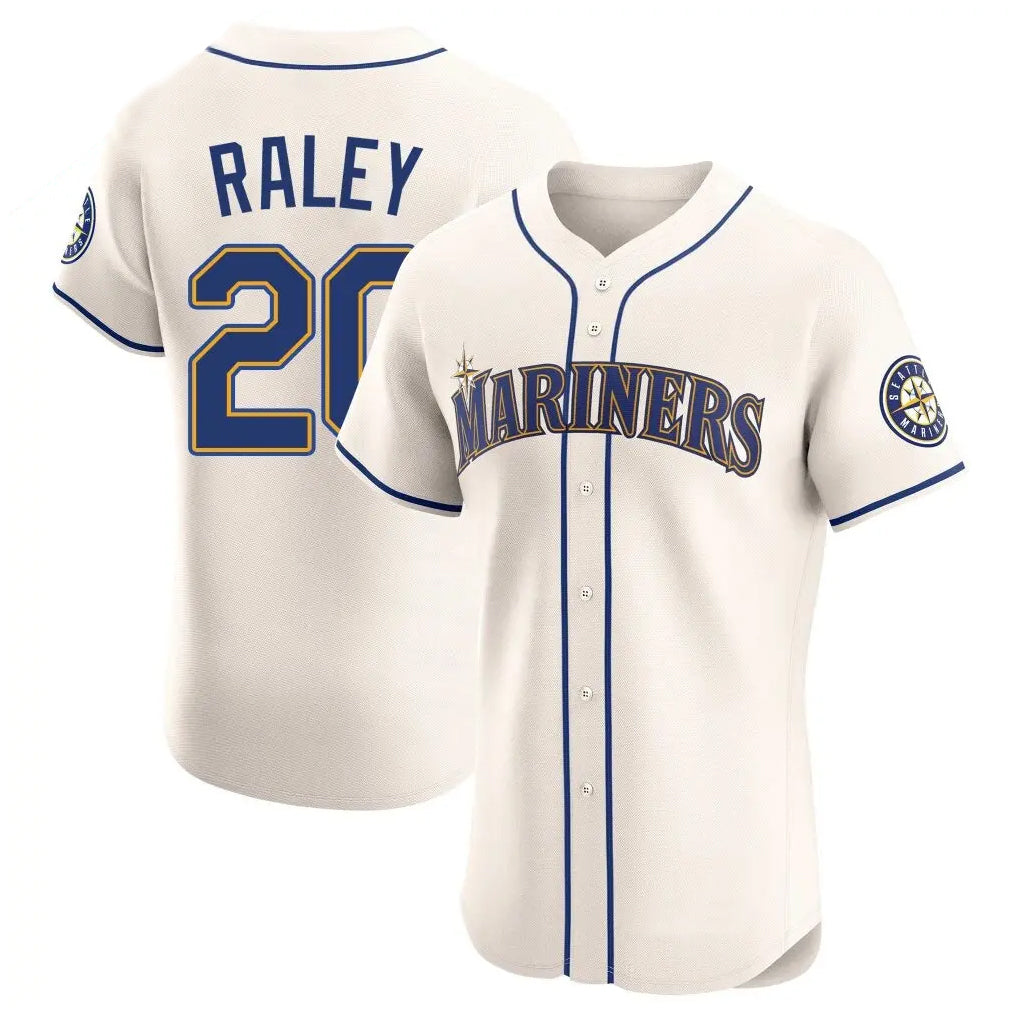 Fenge S.Mariners #20 Luke Raley Player Cream Home Limited Elite Stitched Jerseys