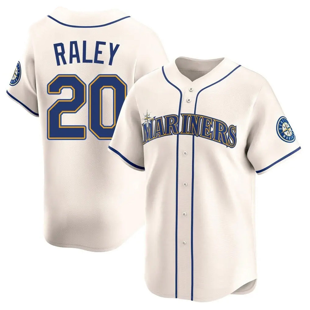 Fenge S.Mariners #20 Luke Raley Player Cream Home Limited Stitched Jerseys