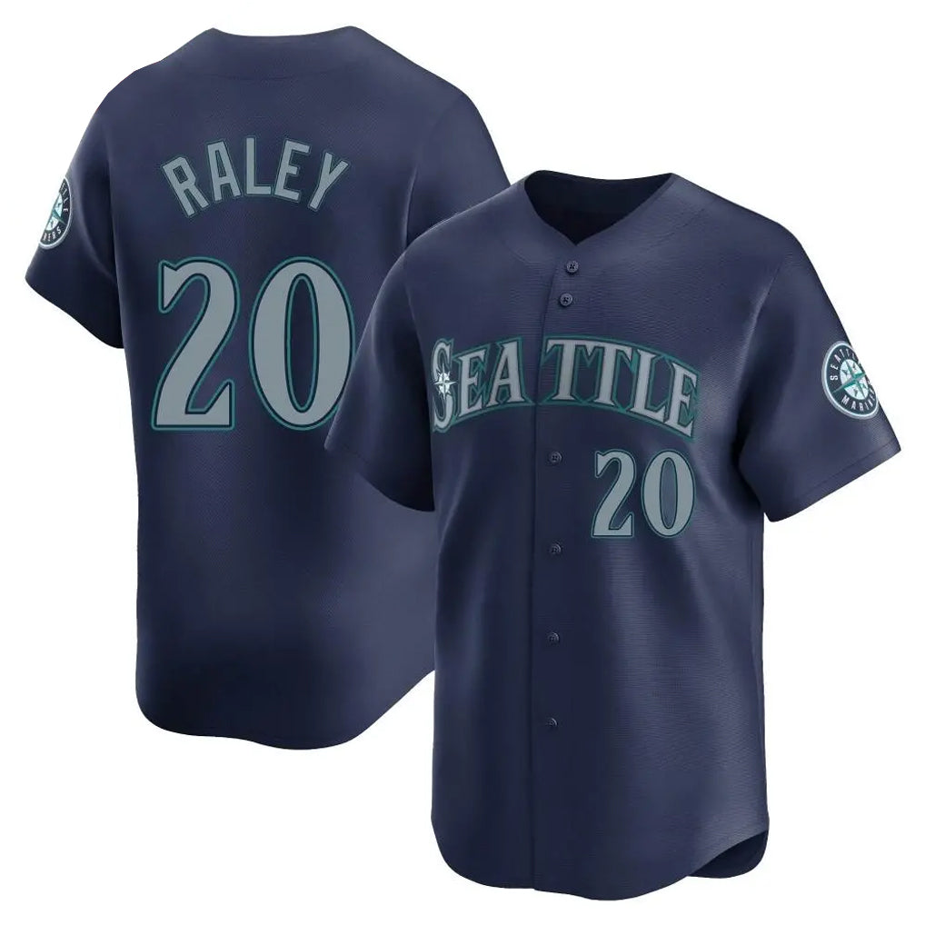 Fenge S.Mariners #20 Luke Raley Player Navy Home Limited Stitched Jerseys