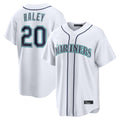 Fenge S.Mariners #20 Luke Raley Player White Home Game Stitched Jerseys