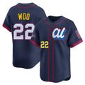 Fenge S.Mariners #22 Bryan Woo Player Navy American League All-Star Edition Limited Stitched Jerseys