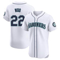 Fenge S.Mariners #22 Bryan Woo Player White Home Limited Elite Stitched Jerseys