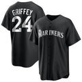 Fenge S.Mariners #24 Ken Griffey Jr Player Black Home Limited Stitched Jerseys