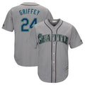 Fenge S.Mariners #24 Ken Griffey Jr Player Gray Cool Base Home Game Stitched Jerseys
