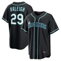 Fenge S.Mariners #29 Cal Raleigh Player Black Fashion Home Limited Stitched Jerseys