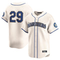 Fenge S.Mariners #29 Cal Raleigh Player Cream Home Limited Stitched Jerseys