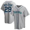 Fenge S.Mariners #29 Cal Raleigh Player Gray Home Game Stitched Jerseys