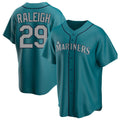 Fenge S.Mariners #29 Cal Raleigh Player Teal Home Game Stitched Jerseys