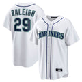 Fenge S.Mariners #29 Cal Raleigh Player White Home Game Stitched Jerseys