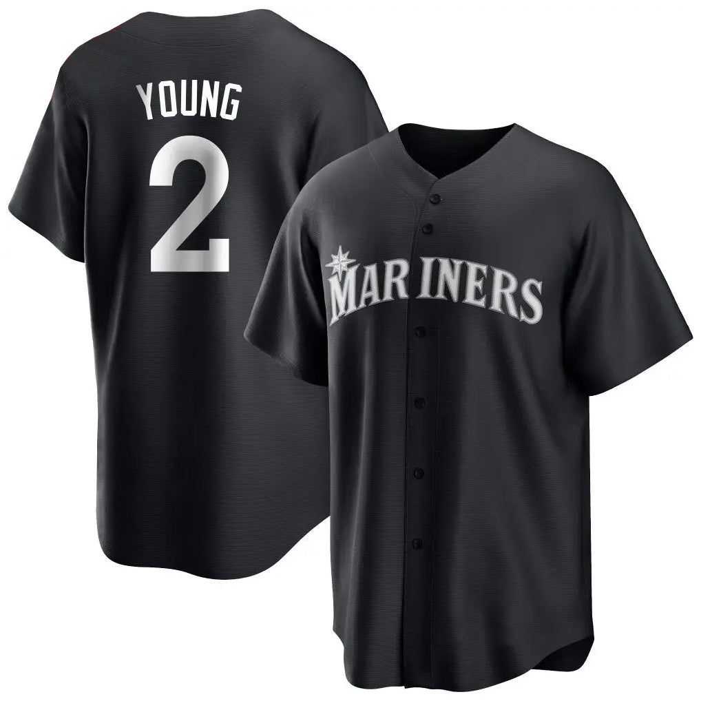 Fenge S.Mariners #2 Cole Young Player Black Home Limited Stitched Jerseys