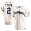 Fenge S.Mariners #2 Cole Young Player Cream Home Limited Stitched Jerseys