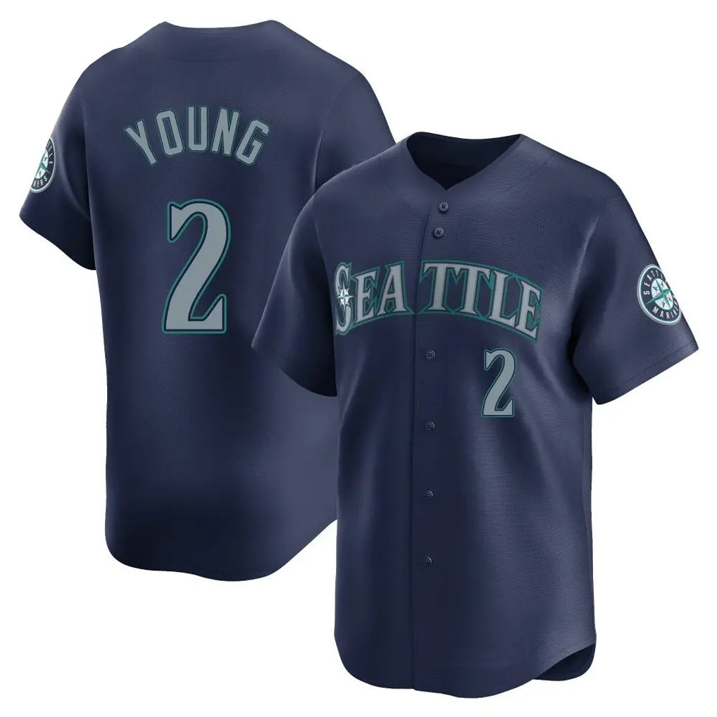 Fenge S.Mariners #2 Cole Young Player Navy Home Limited Stitched Jerseys