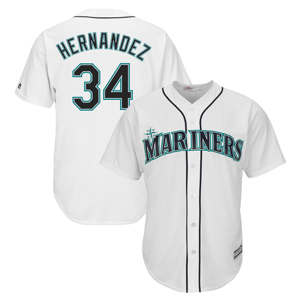 Fenge S.Mariners #34 Felix Hernandez Player White Majestic Home Cool Base Limited Stitched Jerseys